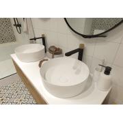 Vysoká umyvadlová baterie SAT Fusion bez výpusti páka světlé dřevo SATBSFU285DSC. &nbsp;(6)