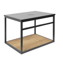 Konstrukce s krycí deskou z umělého kamene Naturel Industrial 59x45x45 cm černá mat KONZOLEUM60DTK