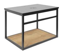 Konstrukce s krycí deskou z umělého kamene Naturel Industrial 59x45x45 cm černá mat KONZOLEUM60DTK