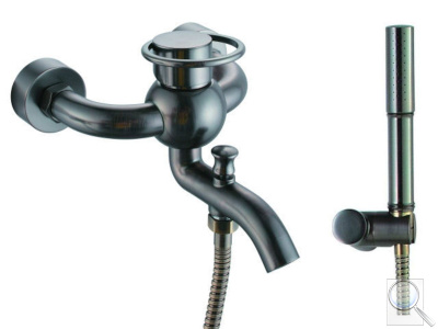 Vanová baterie WF Industrial se sprchovým setem 150 mm olejem gumovaný bronz SIKOBWFS223. 