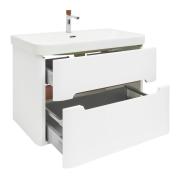 Koupelnová skříňka s umyvadlem a baterií SAT Fusion 77,5x53x45 cm bílá matná mat SATFUSION280WMWBA.  (2)