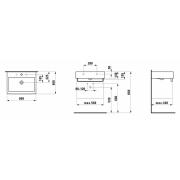 Nábytkové umyvadlo Laufen Living City 60x46 cm tři otvory pro baterii H8174330001081. obr. 2&nbsp;