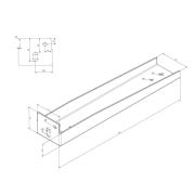 Konzole skrytá Naturel Dolce 39,5 cm pozink KONZOLEP. Technický nákres&nbsp;