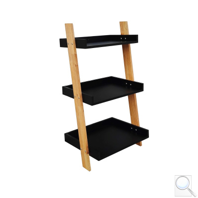 Set poličky a nosníků Naturel Home černá/ořech mat 53,5x98x40 cm HOMEP3C. obr. 1