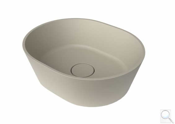 Umyvadlo na desku SAT Aula 47x38 cm béžová mat bez otvoru pro baterii, bez přepadu SATAU4738BE. obr. 1