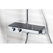 Sprchový systém SAT na stěnu s termostatickou baterií černá/chrom SATSSTPBCHC. obr. 5&nbsp;