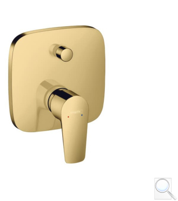Sprchová a vanová baterie Hansgrohe Talis E bez podomítkového tělesa leštěný vzhled zlata 71745990. obr. 1