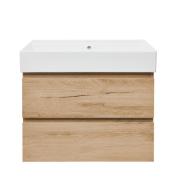 Koupelnová skříňka 2zásuvková s umyvadlem SAT B-Way 79x50x45 cm dub mat BWAY280OAKU2BI.  (5)