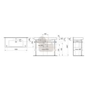 Nábytkové umyvadlo Laufen Pro 105x46 cm otvor pro baterii uprostřed H8139660001041. obr. 4 