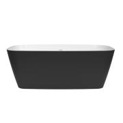 Volně stojící vana SAT 151x72 cm litý mramor levá i pravá černo/bílá SATDOR150. obr. 3&nbsp;