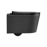 WC závěsné SAT Brevis včetně sedátka softclose, 48 cm, černý SATBRE010RREXPBKM. obr. 3 