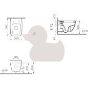 Závěsný komplet TECE WC Vitra Shift, zadní odpad KMPLSHIFTT. obr. 2 
