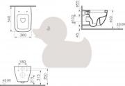 Závěsný komplet TECE WC Vitra Shift, zadní odpad KMPLSHIFTT (obr. 2)