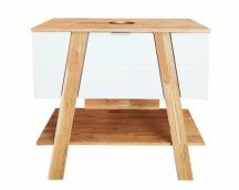 Koupelnová skříňka pod umyvadlo na desku Naturel Home 80x73x46 cm ořech/bílá mat HOMEUMDB