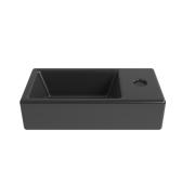 Umývátko SAT Brevis 40,5x20,5 cm černé otvor pro baterii vpravo SATBRE4020SRBKM. obr. 3 