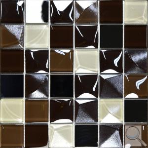Skleněná mozaika Mosavit Kubic chocolate