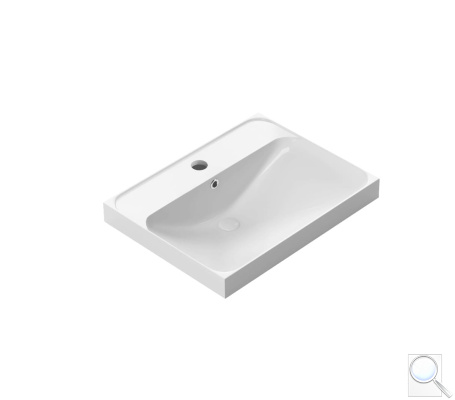 Nábytkové umyvadlo SAT Brevis 61x47,5 cm otvor pro baterii uprostřed SATBRE6046. obr. 1