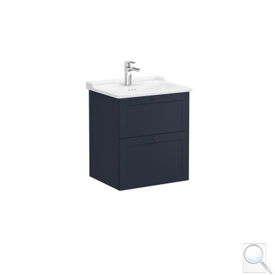 Koupelnová skříňka s umyvadlem Vitra Root 60x67x46 cm modrá mat ROOTC60BINTC. obr. 1