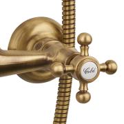 Sprchový systém Paffoni Ricordi s kohoutkovou baterií bronz ZCOL000BR. obr. 7