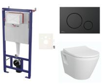 Závěsný WC set SAT do lehkých stěn / předstěnová montáž+ WC VitrA Integra SIKOSSINTRE68K