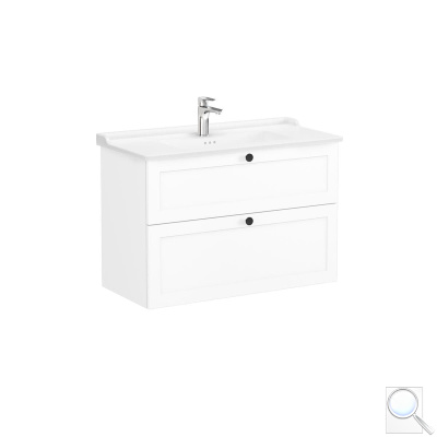 Koupelnová skříňka s umyvadlem Vitra Root 100x67x46 cm bílá mat ROOTC100WINTC. obr. 1