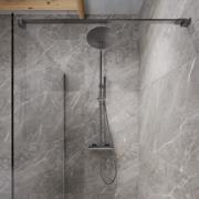 Sprchová zástěna Walk-in 90 cm SAT v barvě profilu PVD Gun metal SATBWI90PRGM. obr. 5 