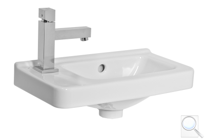Umývátko Jika Cubito 45x25 cm otvor pro baterii vlevo H8114230001051. 