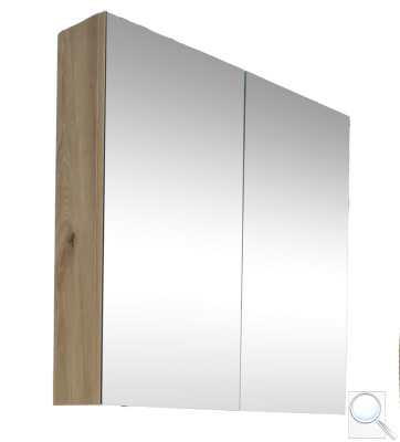 Zrcadlová skříňka SAT B-Way 80x75 cm lamino dub BWAY80CABOAK. obr. 1