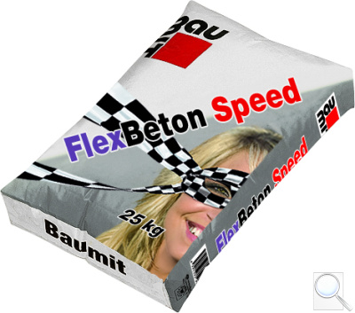Cementový potěr po 3 h Baumit FlexBeton Speed. 