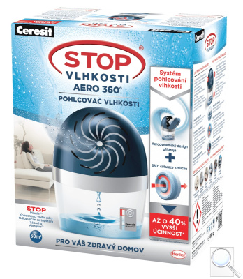 Pohlcovač vlhkosti Ceresit Stop vlhkosti AERO 360° 450 g. 