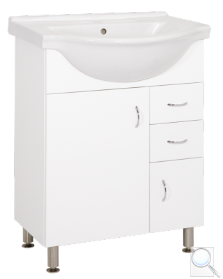 Koupelnová skříňka s umyvadlem Keramia Pro 60x50 cm bílá PRO60DV 