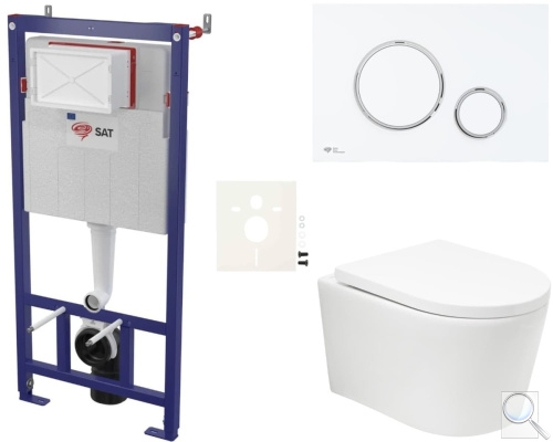 Závěsný WC set do lehkých stěn / předstěnová SAT BREVIS SIKOSSBRTOR76K. obr. 1