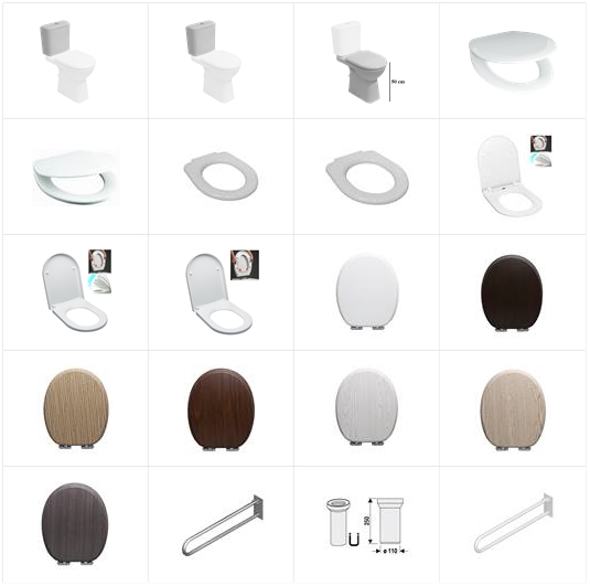 Stojící WC mísa kombi