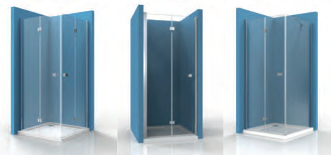 Příklady kombinace sprchových dveří